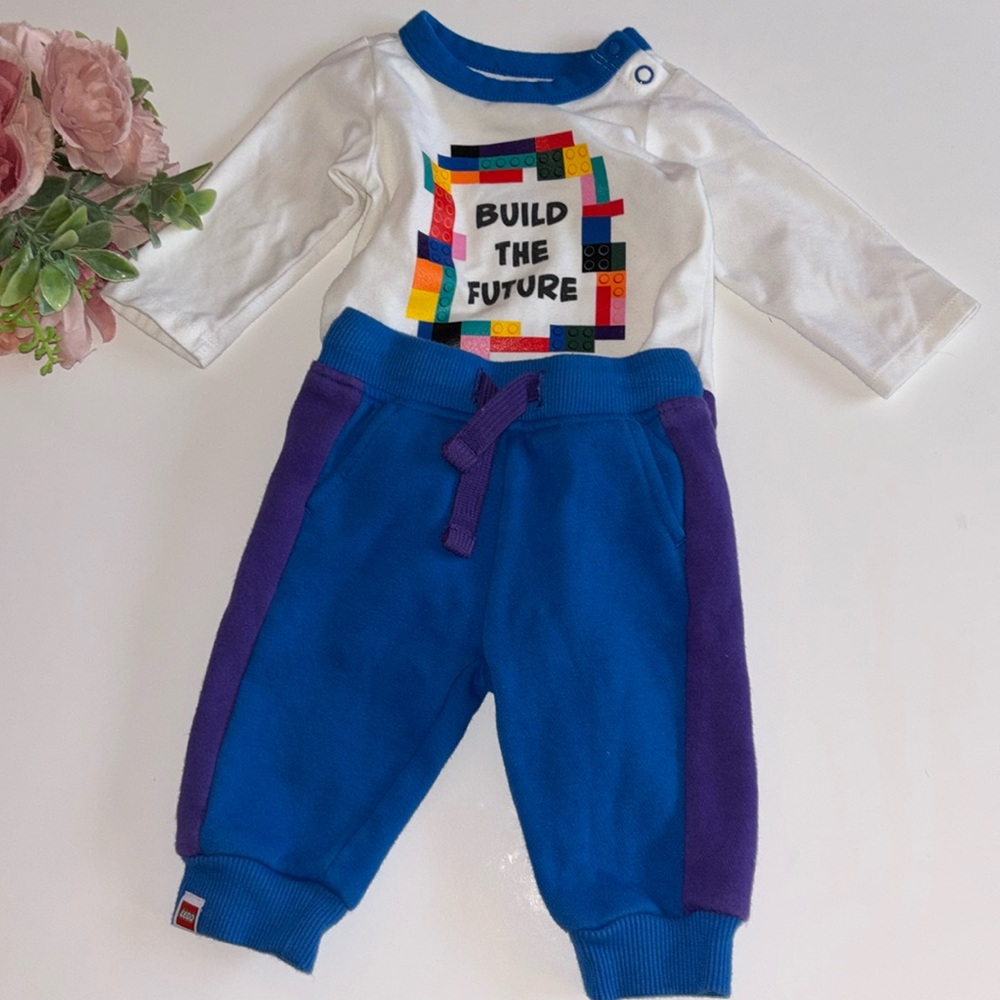 LEGO NEWBORN SET LEGO BODYSUIT AND SWEATPANTS NEWBORN LEGO SET UNISEX LEgo